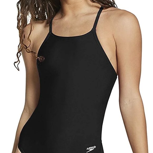 Size 22 Black Speedo One Piece Swim Suit - Picture 3 of 6